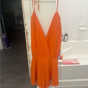 SHEIN Vibrant Orange Jumpsuit
